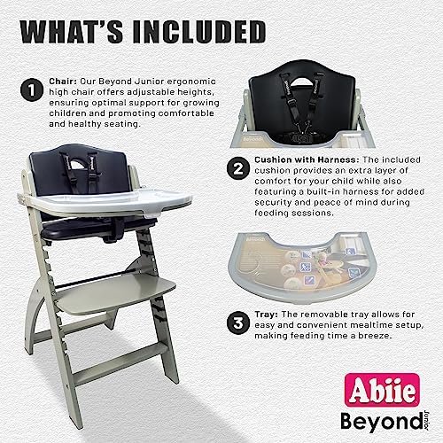Three In One Adjustable Wooden High Chair For Babies And Toddlers With Removable Tray