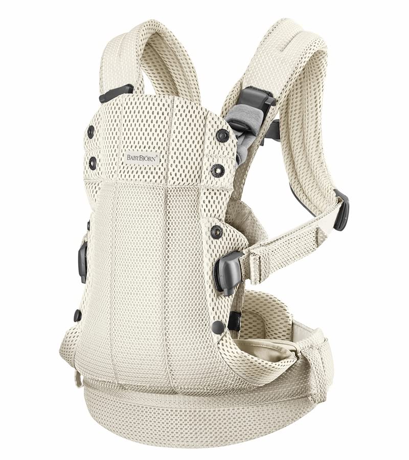 Breathable 3D Mesh Baby Carrier For Comfortable Support And Easy Adjustments In Cream