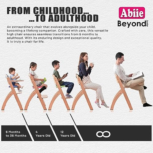 Convertible Wooden High Chair For Babies And Toddlers With Removable Tray And 3 In 1 Adjustability And Portable Design