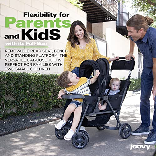 Versatile Sit And Stand Double Stroller With Universal Car Seat Adapter For Two Kids And 3 Way Reclining Seats