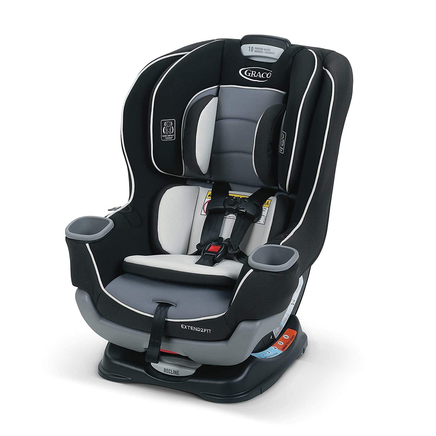 Convertible Car Seat With Extended Legroom For Rear Facing To Forward Facing Growth