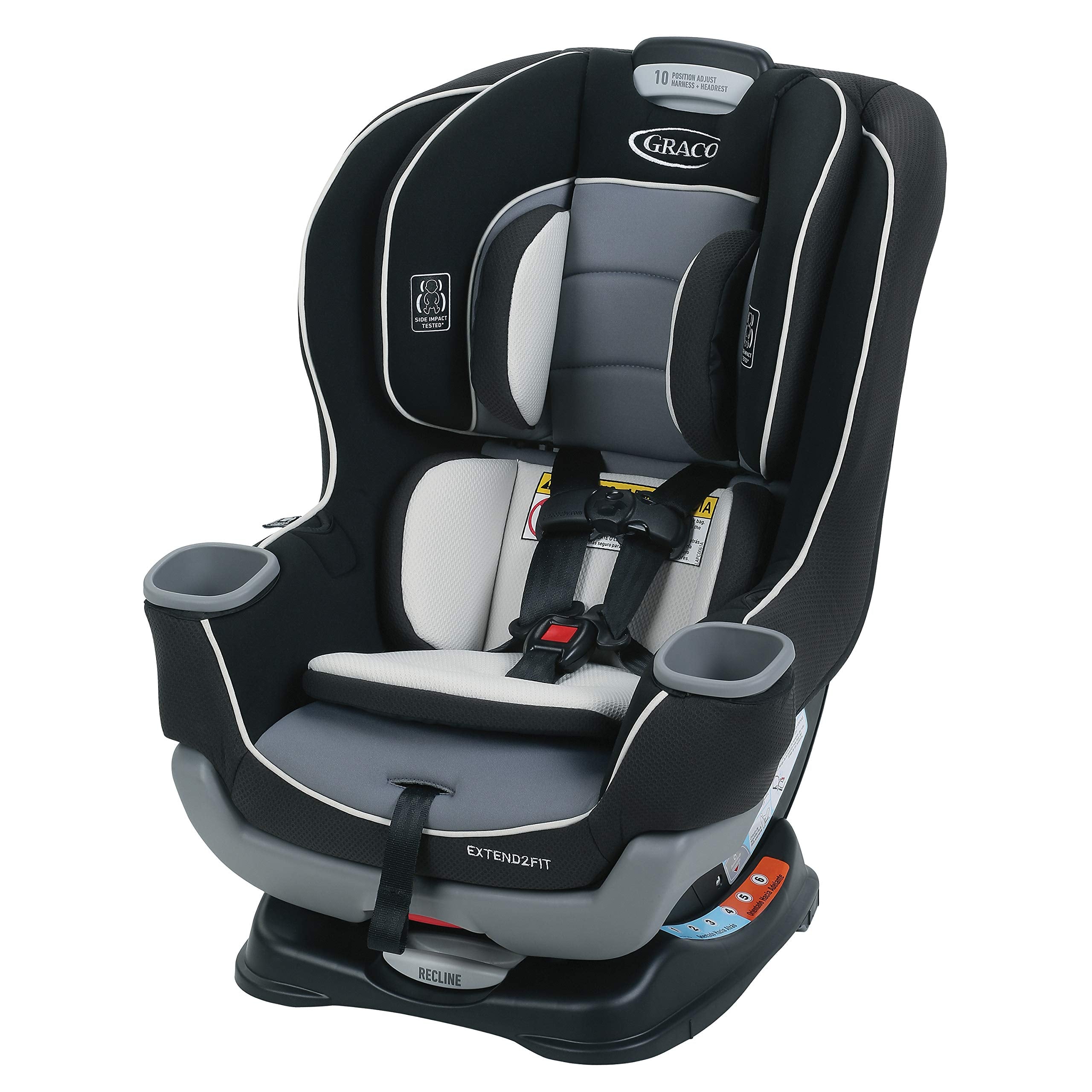 Convertible Car Seat With Extended Legroom For Rear Facing To Forward Facing Growth