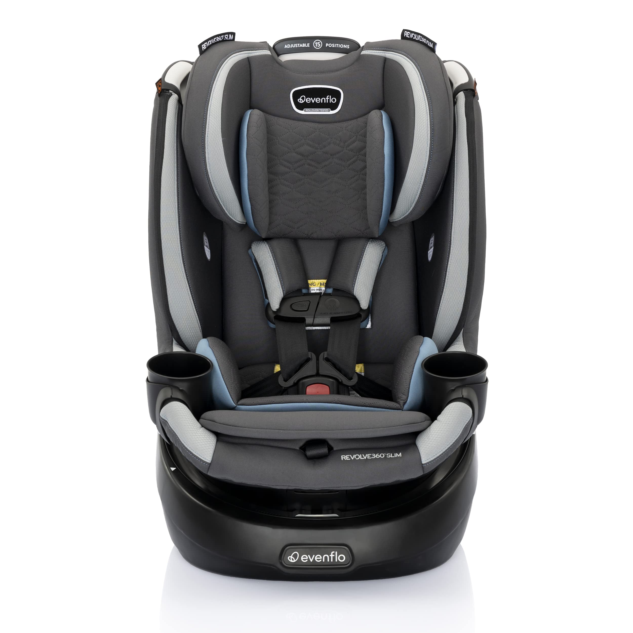 Slim 2 In 1 Rotational Car Seat With Quick Clean Cover For Easy Entry And Backseat Space Saving