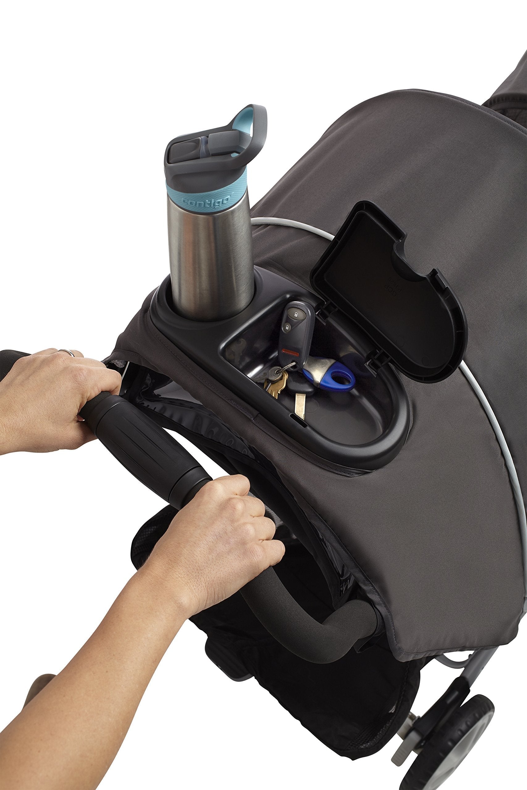 Double Tandem Stroller For Two Children Up To 40 Pounds Each With Car Seat Adapters And Easy One Hand Fold