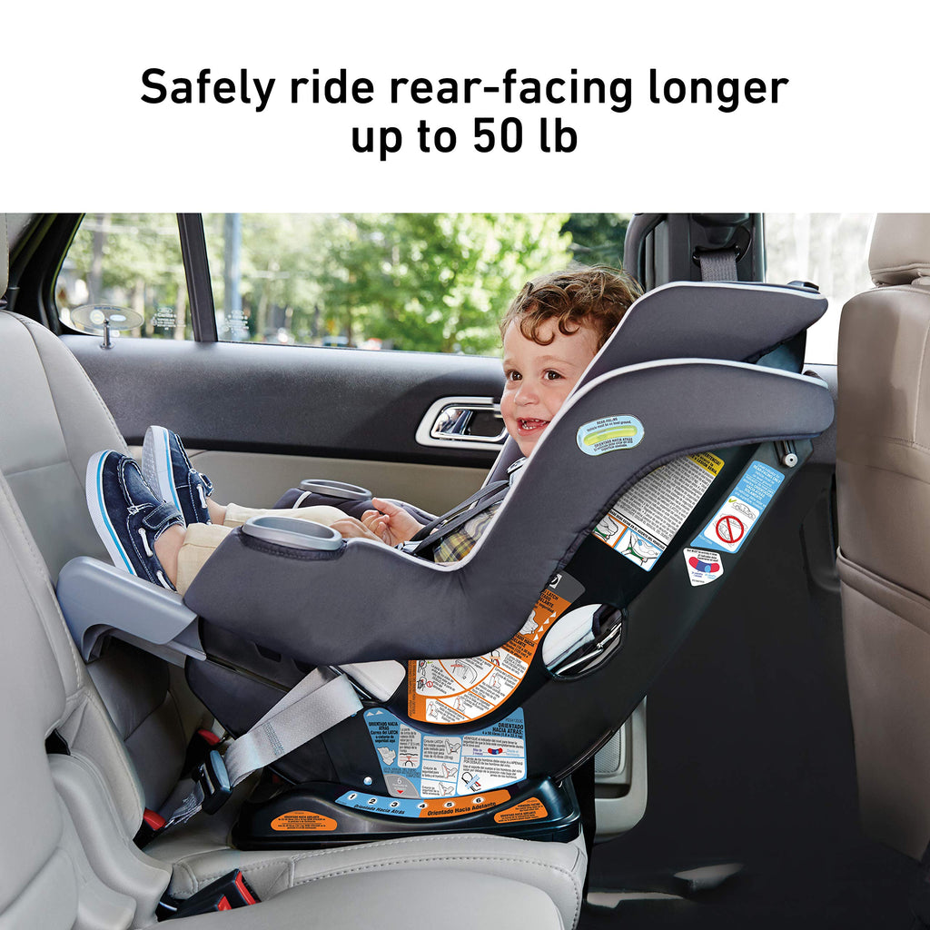Convertible Car Seat With Extended Legroom For Rear Facing To Forward Facing Growth
